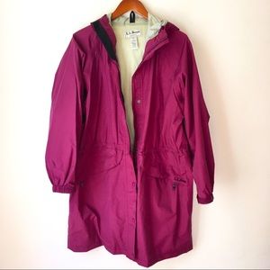 LL Bean Stowaway Long Rain Jacket